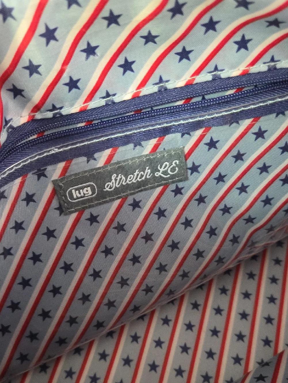 Lug Stretch LE Crossbody - Patriotic Stars Red White Blue RFID Bag - Picture 4 of 8